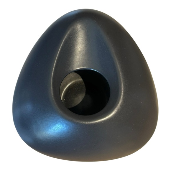 Ikea Bigarro Vase Dark Gray Matte Stoneware Modern Minimalist MCM Design - Picture 5 of 11